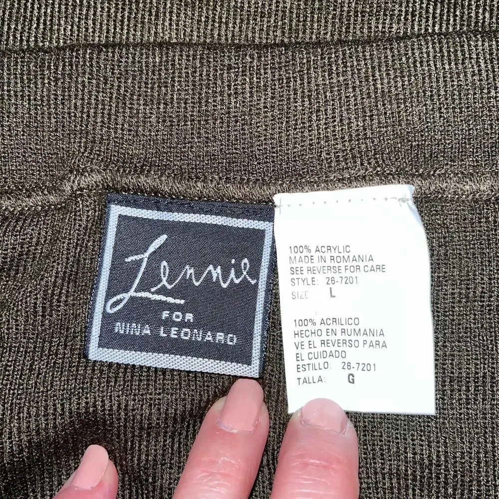 Lennie for Nina Leonard Olive Maxi Skirt Size Large - Picture 5 of 6